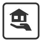Holding a house icon